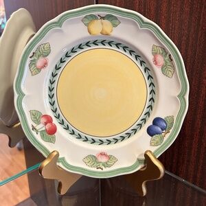Villeroy and Boch French Garden Premium Porcelain Salad/Desert Plate Set of 5
